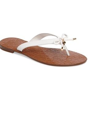 kate spade Charles Leather Bow Thong Flip Flop Sandals